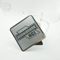 High grade custom aluminum drink coasters printed logo square metal coaster