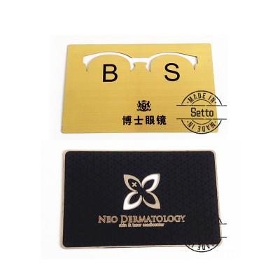 Personalized Etched Gold Blank Sublimation Metal Card