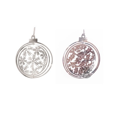 Custom Handmade Sliver Stainless Steel Christmas Ornaments