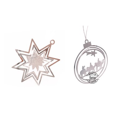 Personalized Christmas Tree Ornaments  Keepsake Metal Decoration