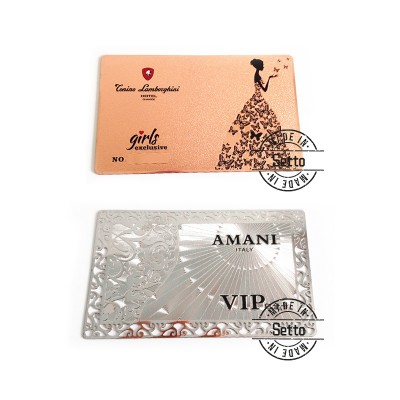 OEM Custom Logo Metal Card Tarjeta de presentacion