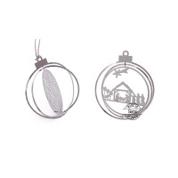 Engraved 3D Round Shaped Spinner Hanging Decoration