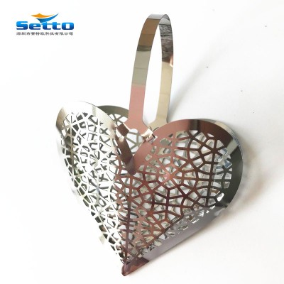 Customized 3D stainless steel etching hanging ornament for Christmas