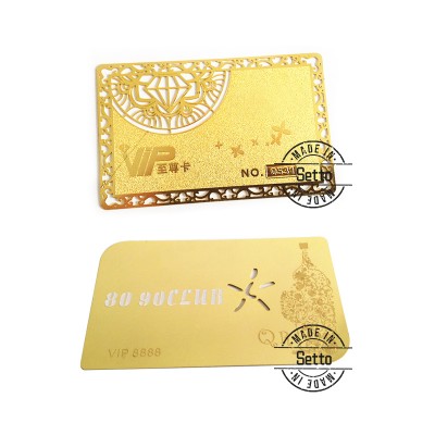 High Quality  Engraving Stainless Steel Metal Cards Metal Business Cards