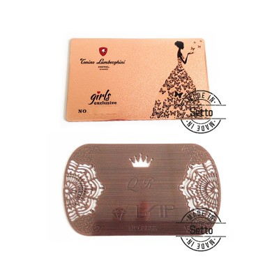 Professional Wholesale Etching Blank Metal Business Card