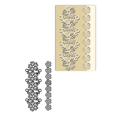 Lace Flower Edge Border Metal Stencils for DIY Scrapbooking