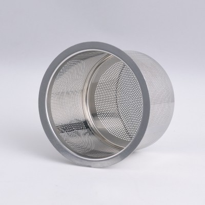 Custom engraved silver stainless steel tea infuser mesh strainer